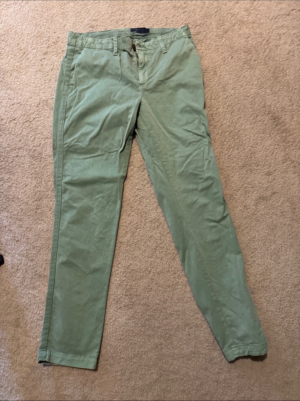 GAP Light Sage Green Straight-Leg Pants